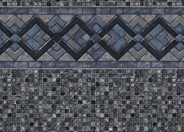 Cobalt Lake Grey Mosaic